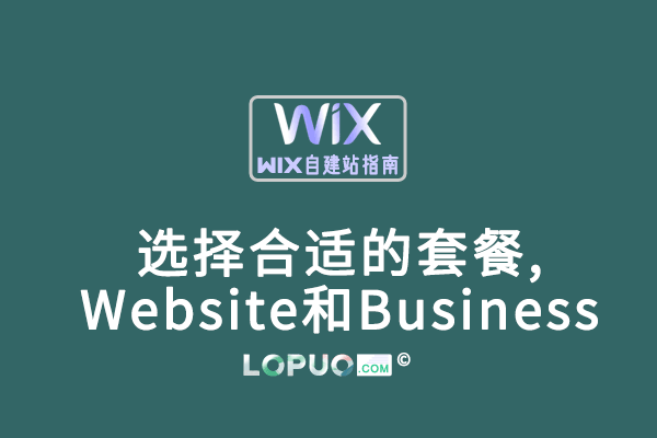 Wix系列教程|如何选择合适的套餐,Website和Business & eCommerce有什么不同？
