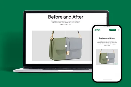 Zider Before & After Slider —— 最好用的 Wix 前后对比图插件，快速提升视觉表达力